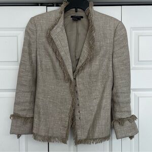 Boston Proper Natural Linen Blazer